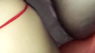 Cum on the nylon soles of a hot MILF