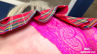 Goddess big ass in lacy pink panties bounces on your face POV