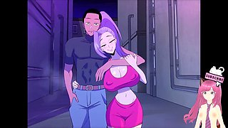 Indulge in the hilarious first bite parody featuring busty vampire Jazziuu