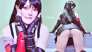 FEMDOM RP: Tifa Lockhart ruined your orgasm and let you cum only if you'll wedgie yourself