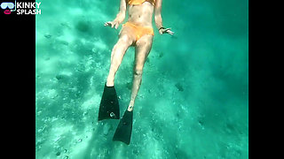 Snorkel Slut in Paradise - Underwater Flash & Naughty Tease