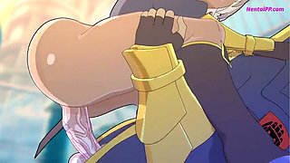 Big Blast Fury ( Hentai ) - Busty Blonde Get Fucked Outdoor