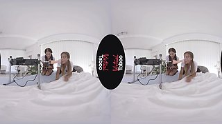 Eveline Dellai, Silvia Dellai VR Porn: Dellai Twins Try Fucking Machine - VirtualTaboo