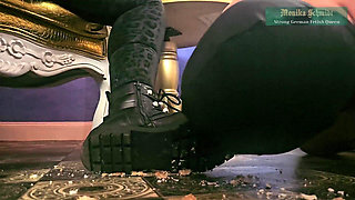 Monika Schmidt Femdom Spitting Crushing Bootworship Verbal Humiliation