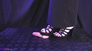 Mistress from Athens Ballbusting in Gladiator High Heels - Cock Balls Crush Trample, Shoejob, CBT, Trampling, Bootjob, Stomping