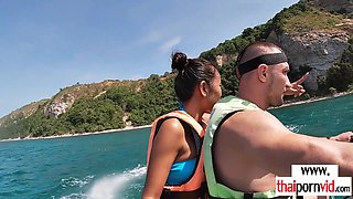 Amateurs Thai teenage suck BWC on jet ski
