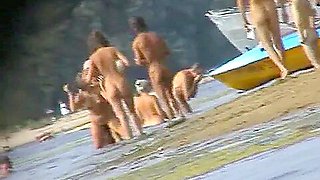 This nude beach has lots of horny females and guys