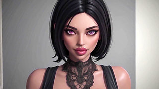 Goth Inspired Hentai Woman (slideshow)