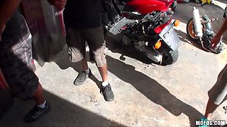 Chesty tattooed perv taylor skye disrobes and fucks in public