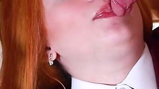 Ellie & Victoria Milk a Guys Cock and Get Their Uniforms Covered in Cum