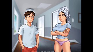 Step siblings get frisky in summertime saga episode with big boobs and cartoon fun