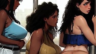 Lactating MILF Tits Unleashed on Bus - Spicy Toons Anime Hentai