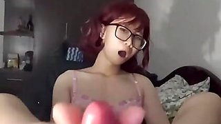 Asian Teen Slut Gets Horny Giving A Footjob To Her New Dildo