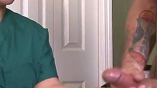 Helpful Nurse Gets a Huge Surprise Cumshot