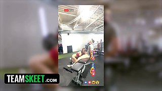 Scarlet spunk gets her Wet Pussy spread wide at the sport