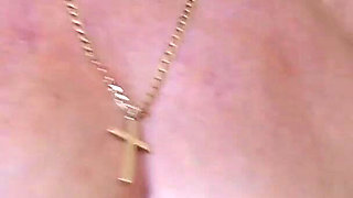 Close up Vibrator Sex Toy Moaning Orgasm on Pink Spread Pussy & Clit