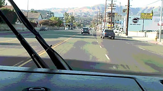 Wild orgy. Gangband for the blonde rock girl in the bus