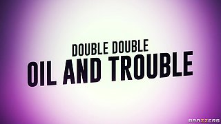 Double Double Oil And Trouble With Keiran Lee, Angel Youngs, Tommy King - Brazzers