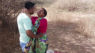 Desi indian Marathi kavita Vahini cheating on husband in saree in jungle