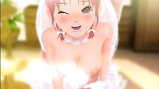 Hentai porn with sexy bride in lingerie