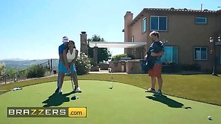 Brazzers - Luna Star creeps around with the golf coach & gets banged in the ass under her husband's nose