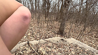 Stripping Naked and Fucked in the Forest