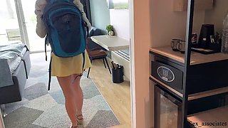Dont even try to put it inside ... Naive stepmom gets her first anal creampie from her manipulative stepson