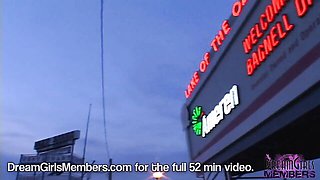 DreamGirls Members featuring side chick's closeup peeing pussy dirt