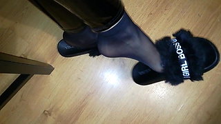 Nylon feet mistress