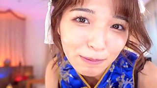 Asian teens deep throat tit job