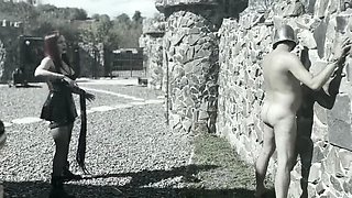 Hungarian & Italian Mistress Domination - Lady Scarlet & Zeida Punish Slave Guards in Medieval Castle