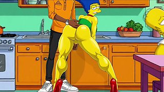 Marge Fucked While Homer's Takes a Nap - 2D Simpsons Animation