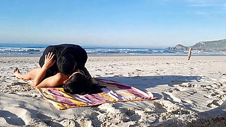 CAUGHT COUPLE, hot couple on the public beach.