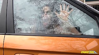 Watch MILF Examiner distract Male Student while she takes a cumshot in fake driving school