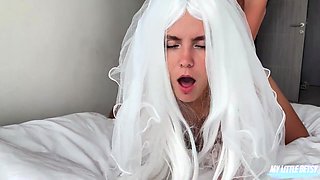 Gets Fucked Doggystyle And Gets A Juicy Load Of Cum In Her Mouth With Runaway Bride