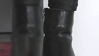 The Orgasm of a Slave Under Mistress Cassy's Boots