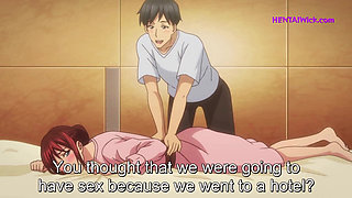 Hard and Wet Sex in the Hotel Room, Multiple Orgasm for Juicy Pussy - Hentai Anime, ENG Sub