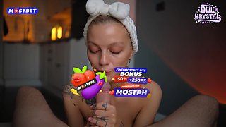 Innocent And Sensual Slobbery Blowjob From Stepsister