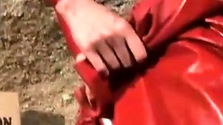 Femdom fetish mistresses fuck bdsm loser with strapon