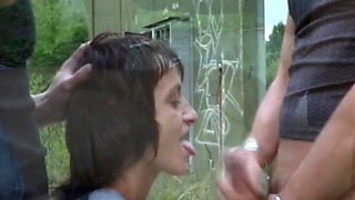 German Amateur Teen Threesome FMM Outdoor Big Tits Brunette DP