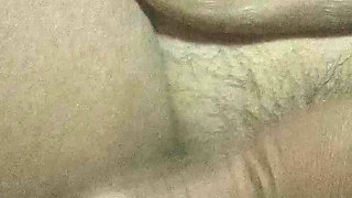 Beautiful sister-in-law has sex with finger at night