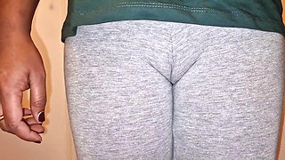 Stepmom Squirting Through Her Yoga Pant - She Was Horny & Called Stepson to Her Room