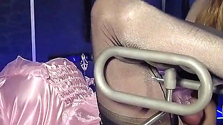 Sissys Anal Stretching on the Gyn Chair