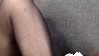 Black Pantyhose Frilly Ruffled Socks & High Heel Tease