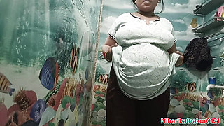 Indian nine months pregnant mature hot wife