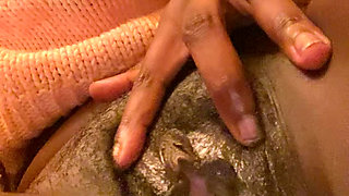 take a look at my wet sloppy pissy messy black pussy (Behind The Scenes).