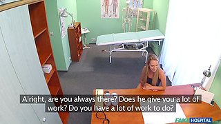 Naughty nurse gets her pussy licked by blonde bombshell