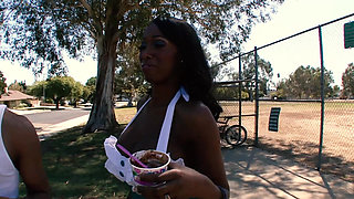 Fucking big tits black girl