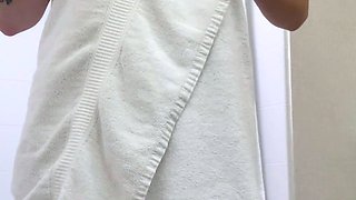 Slutty amateur teen GF jerking dick