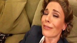 Old spunker gets facialized in sexual parody